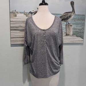 Victoria's Secret gray scoop neck Henley